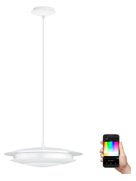 Eglo 98041 - LED RGB Stmívatelný lustr na lanku MONEVA-C LED/18W/230V