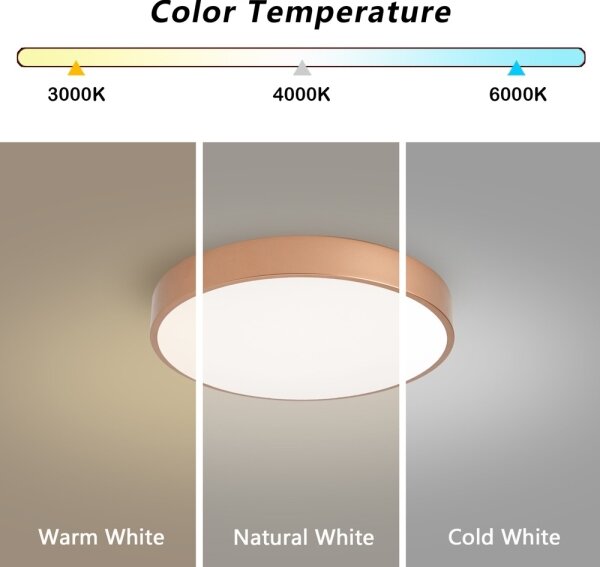 Brilagi - LED Stropní svít. POOL LED/48W/230V 3000/4000/6000K pr. 40 cm bronzová