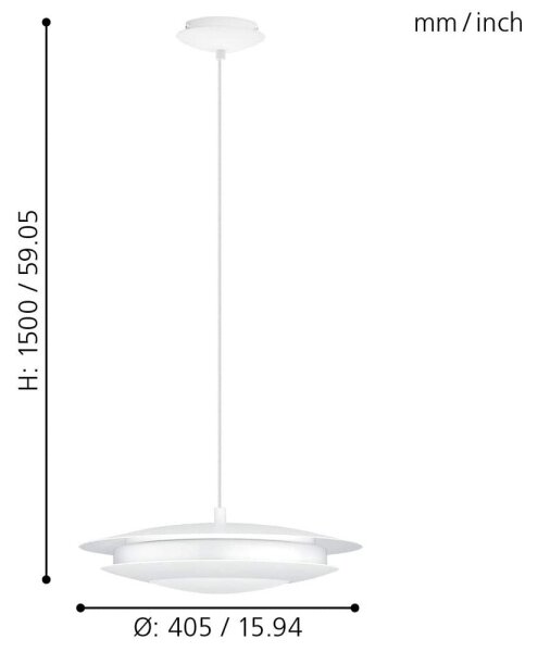 Eglo 98041 - LED RGB Stmívatelný lustr na lanku MONEVA-C LED/18W/230V