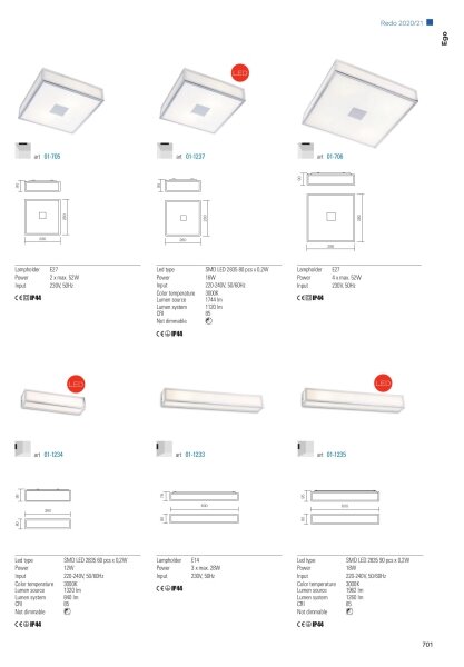 Redo 01-1234 - LED Koupelnové nástěnné svítidlo EGO LED/12W/230V IP44 chrom
