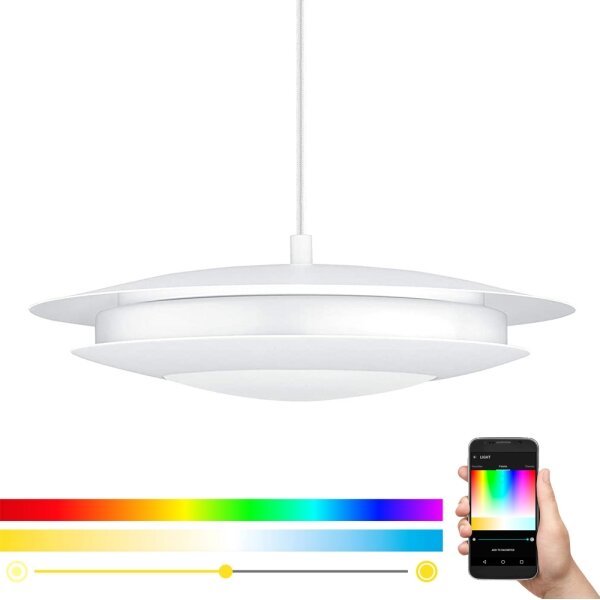 Eglo 98041 - LED RGB Stmívatelný lustr na lanku MONEVA-C LED/18W/230V