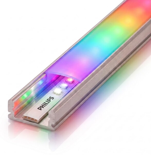 SADA 1x LED RGBW Pásek WHITE AND COLOR LED/20W/230V 2 m + 2x vestavný profil 1 m
