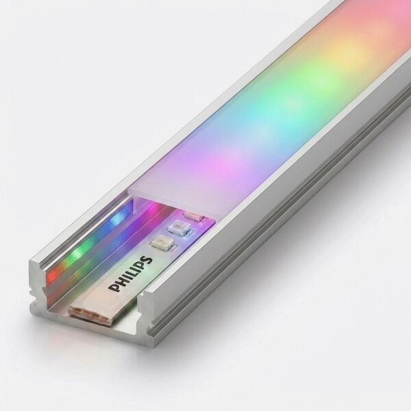 SADA 1x LED RGBW Pásek WHITE AND COLOR LED/20W/230V 2 m + 2x vestavný profil 1 m