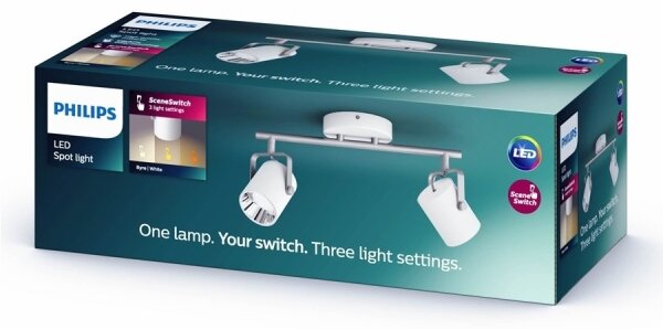 Philips 50662/31/P0 - LED Bodové svítidlo BYRE 2xLED/4,3W/230V 2200/2500/2700K