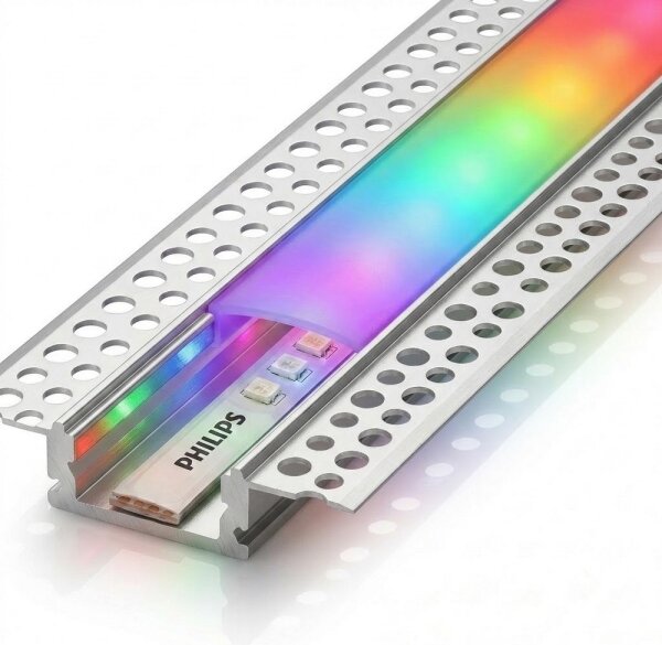 SADA 1x LED RGBW Pásek WHITE AND COLOR LED/20W/230V 2 m + 2x vestavný profil 1 m