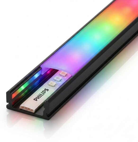 SADA 1x LED RGBW Pásek WHITE AND COLOR LED/20W/230V 2 m + 2x vestavný profil 1 m