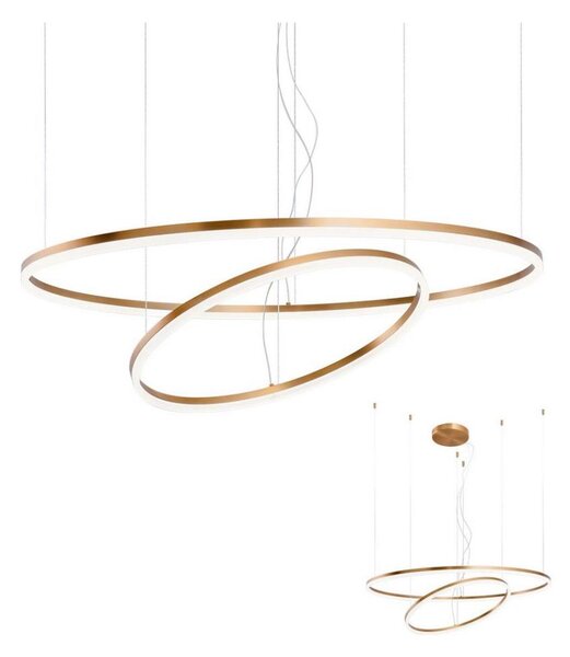 Redo 01-1721 - LED Lustr na lanku ORBIT LED/42W + LED/66W/230V bronz