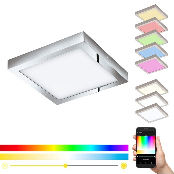 Eglo 98561 - LED RGBW Stmívatelné stropní svítidlo FUEVA-C LED/21W/230V BT IP44
