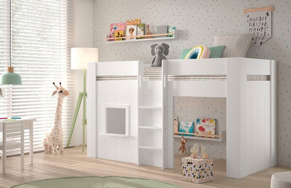-25 % Dny MOMENTI– Bílá lakovaná patrová postel Vipack Reno 90 x 200 cm