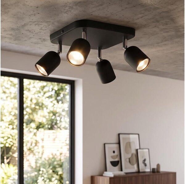 LED Bodové svítidlo TOP 4xGU10/10W/230V černá