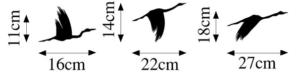 ASIR Nástěnná dekorace BIRDS kov černá