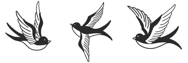 ASIR Nástěnná dekorace SWALLOWS kov černá