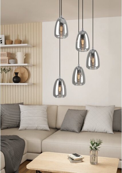 Eglo 98617 - Lustr na lanku ALOBRASE 5xE27/40W/230V