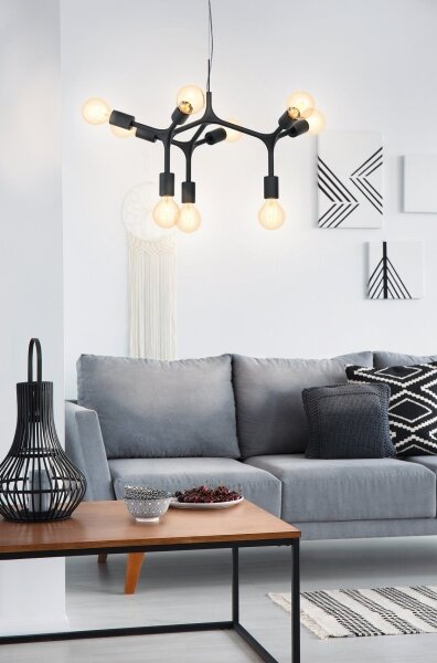 Eglo 98346 - Lustr na lanku BOCADELLA 9xE27/60W/230V