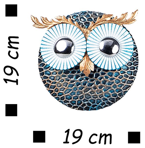 ASIR Kovová nástěnná dekorace OWL stříbro