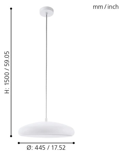 Eglo 98046 - LED RGB Stmívatelný lustr na lanku RIODEVA-C LED/27W/230V