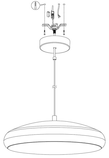 Eglo 98046 - LED RGB Stmívatelný lustr na lanku RIODEVA-C LED/27W/230V