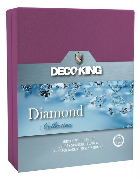 Bavlněné prostěradlo DecoKing DIAMOND fialové