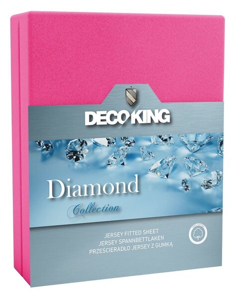 Bavlněné prostěradlo DecoKing DIAMOND růžové