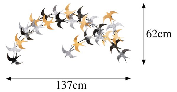 ASIR Kovová nástěnná dekorace BIRDS