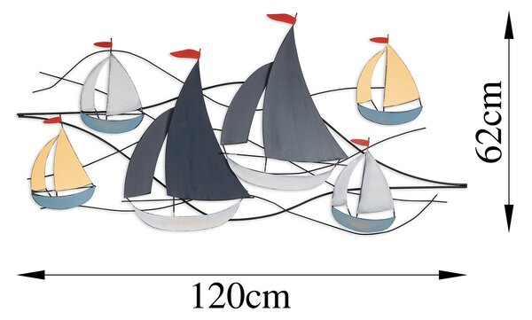 ASIR Kovová nástěnná dekorace BOATS