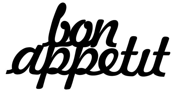 ASIR Kovová nástěnná dekorace BON APPETIT 1 černá