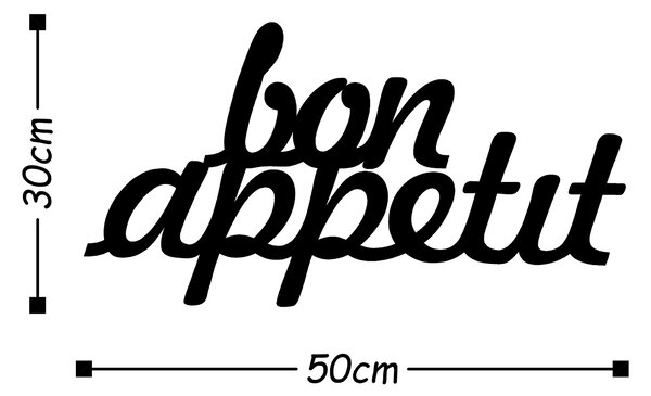 ASIR Kovová nástěnná dekorace BON APPETIT 1 černá