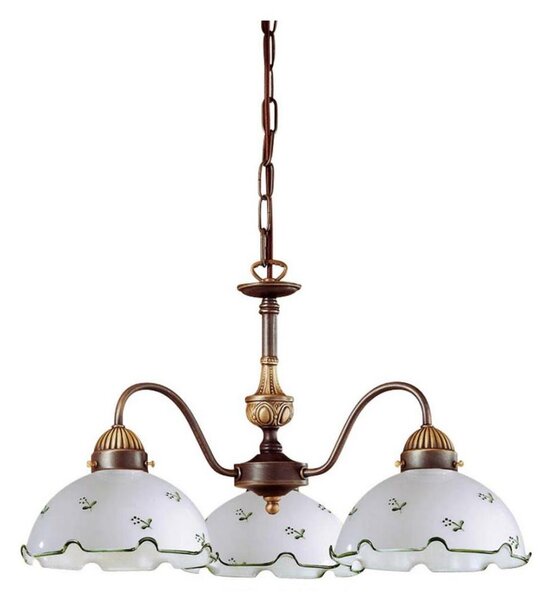 Kolarz 731.83.21 - Lustr na řetězu NONNA 3xE27/75W/230V zelená