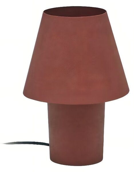 Terakotově červená kovová stolní lampa Kave Home Canapost