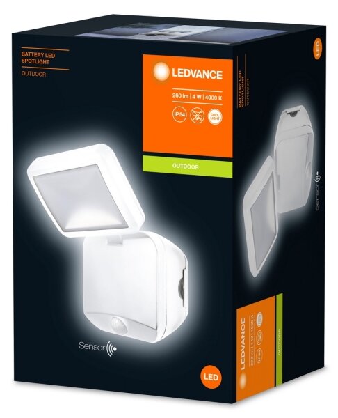 Ledvance - LED Venkovní nástěnné svítidlo se senzorem BATTERY LED/4W/4xD IP54