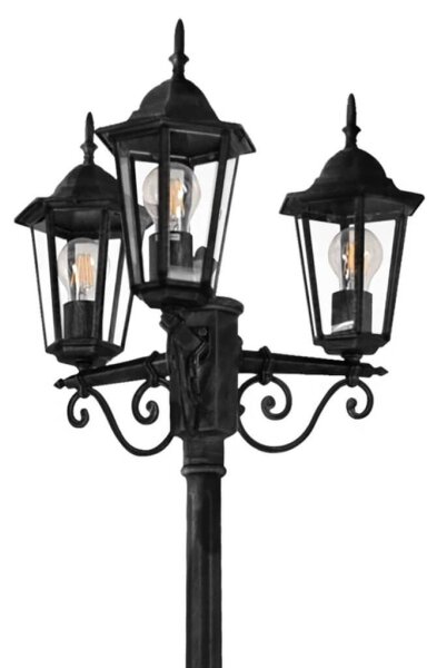 Venkovní lampa 3xE27/20W/230V IP43 2,58 m černá