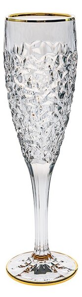 BOHEMIA JIHLAVA NICOLETTE GOLD SKLENICE NA ŠAMPAŇSKÉ 180ML SADA 6KS