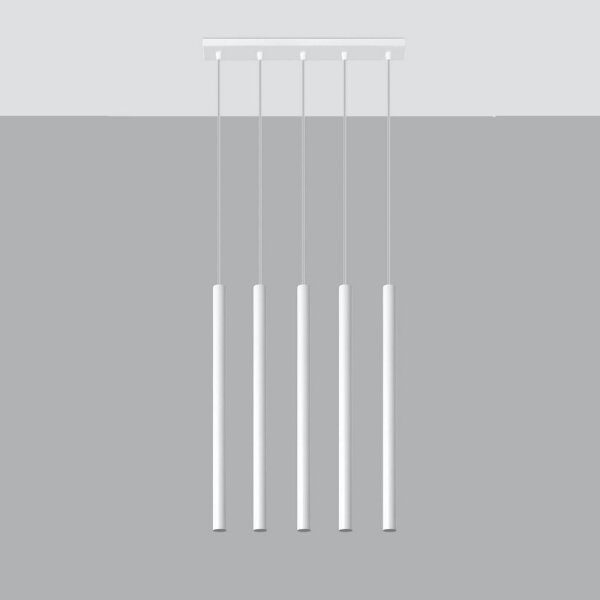 Sollux SL.0468 - Lustr na lanku PASTELO 5xG9/8W/230V bílá
