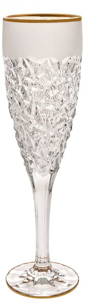 BOHEMIA JIHLAVA NICOLETTE GOLD/MAT SKLENICE NA ŠAMPAŇSKÉ 180ML SADA 6KS