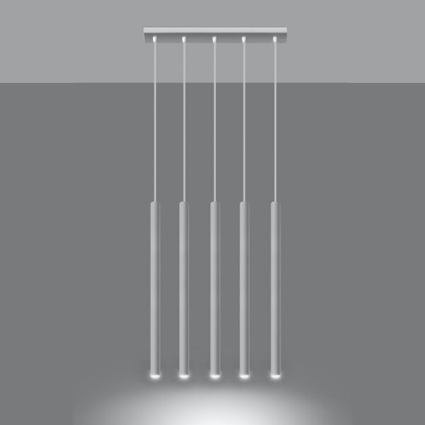 Sollux SL.0468 - Lustr na lanku PASTELO 5xG9/8W/230V bílá