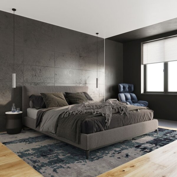 Sollux SL.0655 - Lustr na lanku LUVO 3xGU10/40W/230V beton/černá
