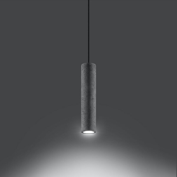 Sollux SL.0653 - Lustr na lanku LUVO 1xGU10/40W/230V beton/černá