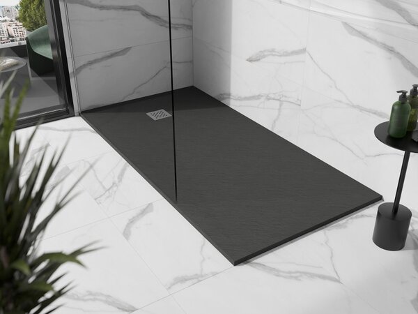 Mexen Stone+ obdélníkový kompozitní sprchový kout 200 x 80 cm, antracit - 44718020