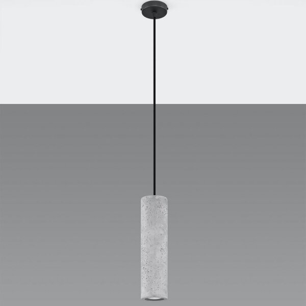 Sollux SL.0653 - Lustr na lanku LUVO 1xGU10/40W/230V beton/černá