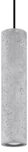 Sollux SL.0653 - Lustr na lanku LUVO 1xGU10/40W/230V beton/černá