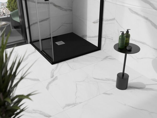 Mexen Stone+ čtvercový kompozitní sprchový kout 70 x 70 cm, černý - 44707070