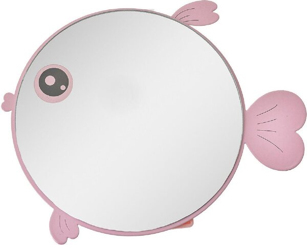 Juleeze JZSP0019 Designové stolní zrcadlo růžová ryba 21x20x4 cm kovové sklo