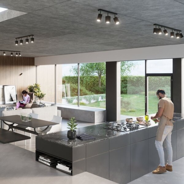 Sollux SL.0460 - Bodové svítidlo MERIDA 6xGU10/40W/230V černá