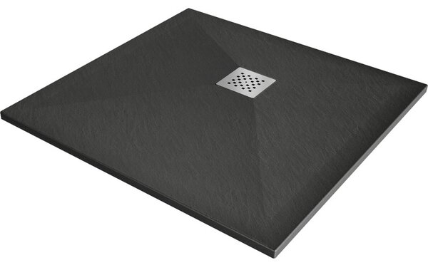Mexen Stone+ kompozitní čtvercový sprchový kout 70 x 70 cm, antracit - 44717070