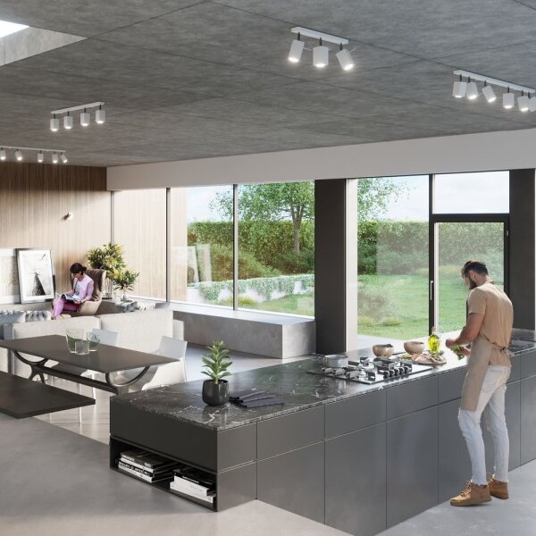 Sollux SL.0463 - Bodové svítidlo MERIDA 4xGU10/40W/230V bílá