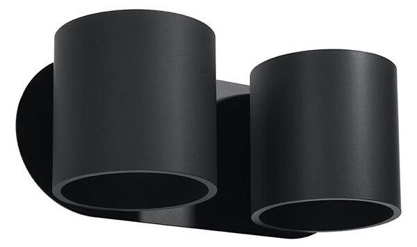 Sollux SL.0660 - Nástěnné bodové svítidlo ORBIS 2xG9/40W/230V černá