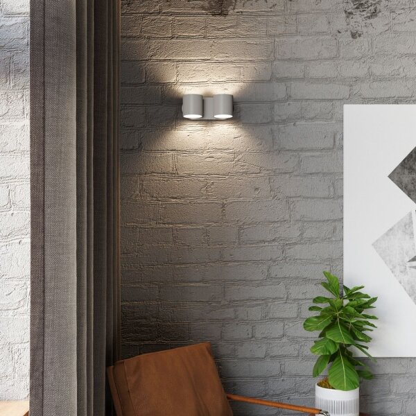 Sollux SL.0661 - Nástěnné bodové svítidlo ORBIS 2xG9/40W/230V šedá