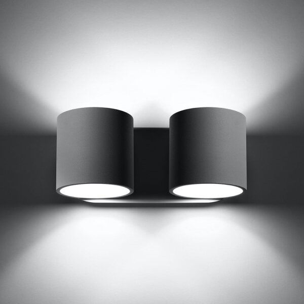 Sollux SL.0661 - Nástěnné bodové svítidlo ORBIS 2xG9/40W/230V šedá
