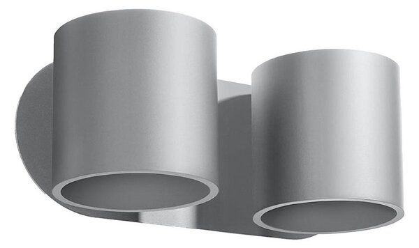 Sollux SL.0661 - Nástěnné bodové svítidlo ORBIS 2xG9/40W/230V šedá