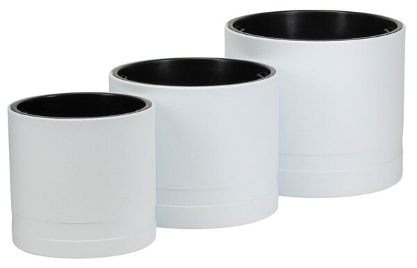 PLASTOVÝ KVĚTINÁČ LUNA CYLINDER 43,5X38 CM BÍLÁ